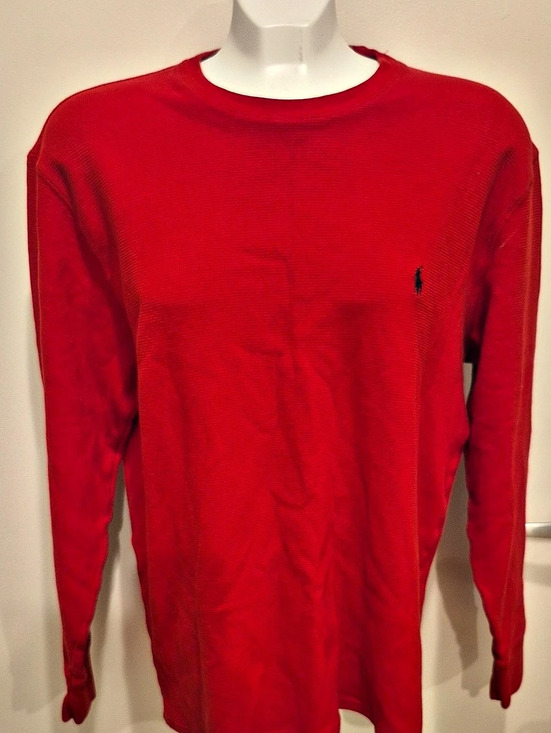 Polo Ralph Lauren Other - Polo Ralph Lauren Thermal-Knit Sleep Shirt Red Cotton Large